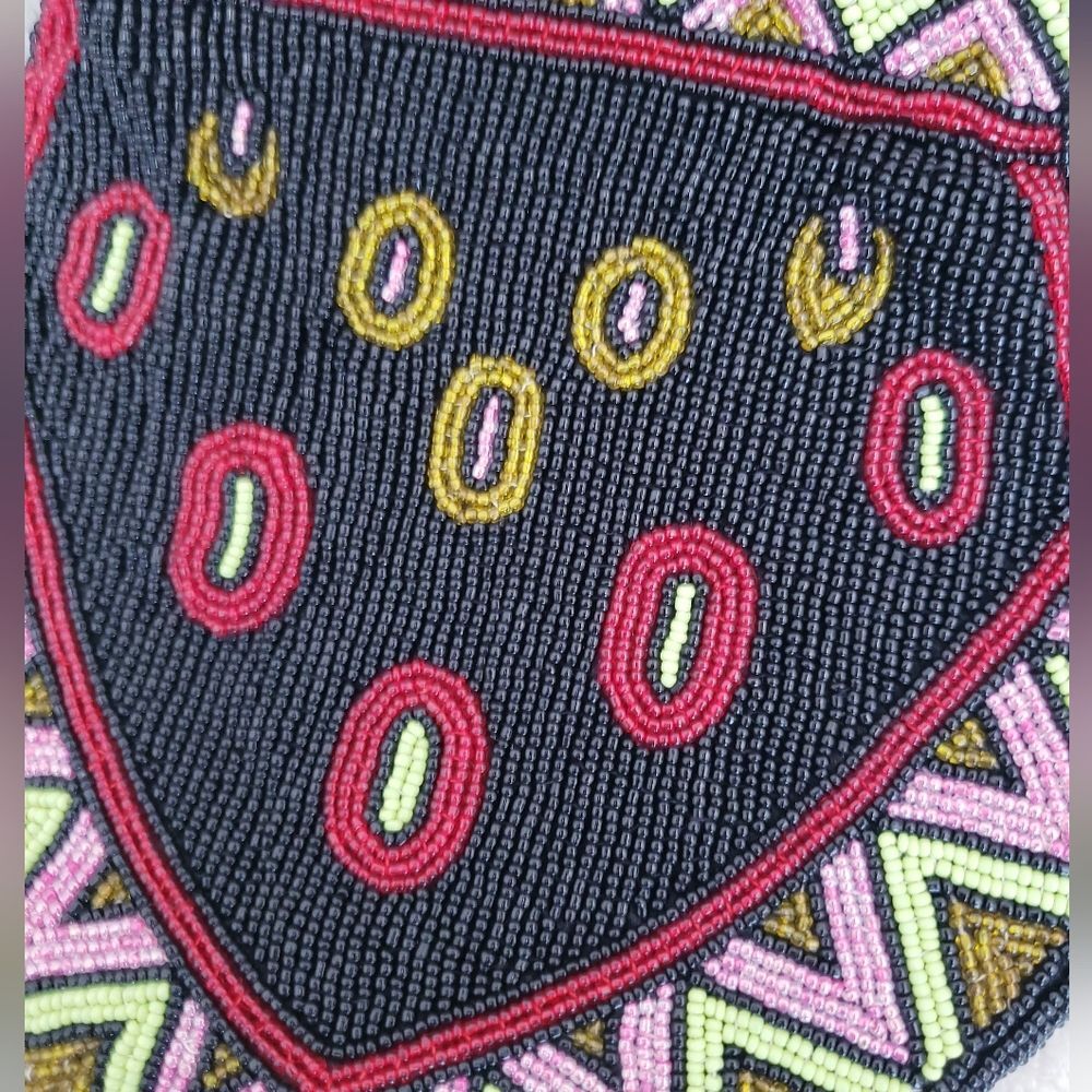 Bohemian Western Beaded Geometric Purse Handbag - Picture 3 of 8